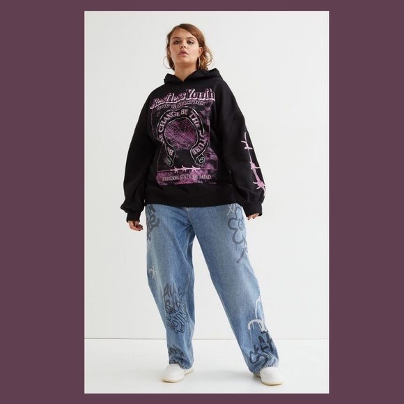 H\u0026M | Jeans | Graffiti Print Baggy 